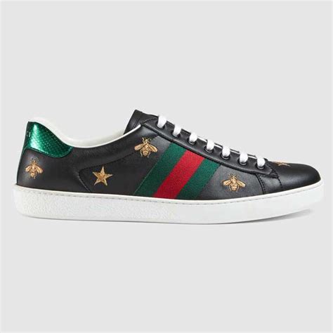 gucci ace embroidered sneaker star|Gucci ace embellished leather sneakers.